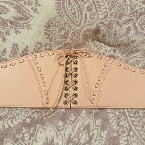 BCBGeneration corset waist belt light nude pink XS S
